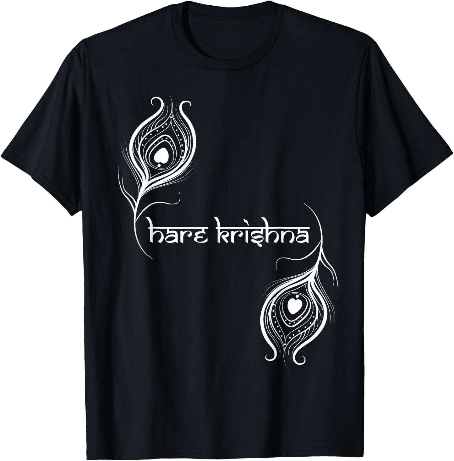 Hare Krishna Krishna Designer T-Shirt - T-Shirt | Black