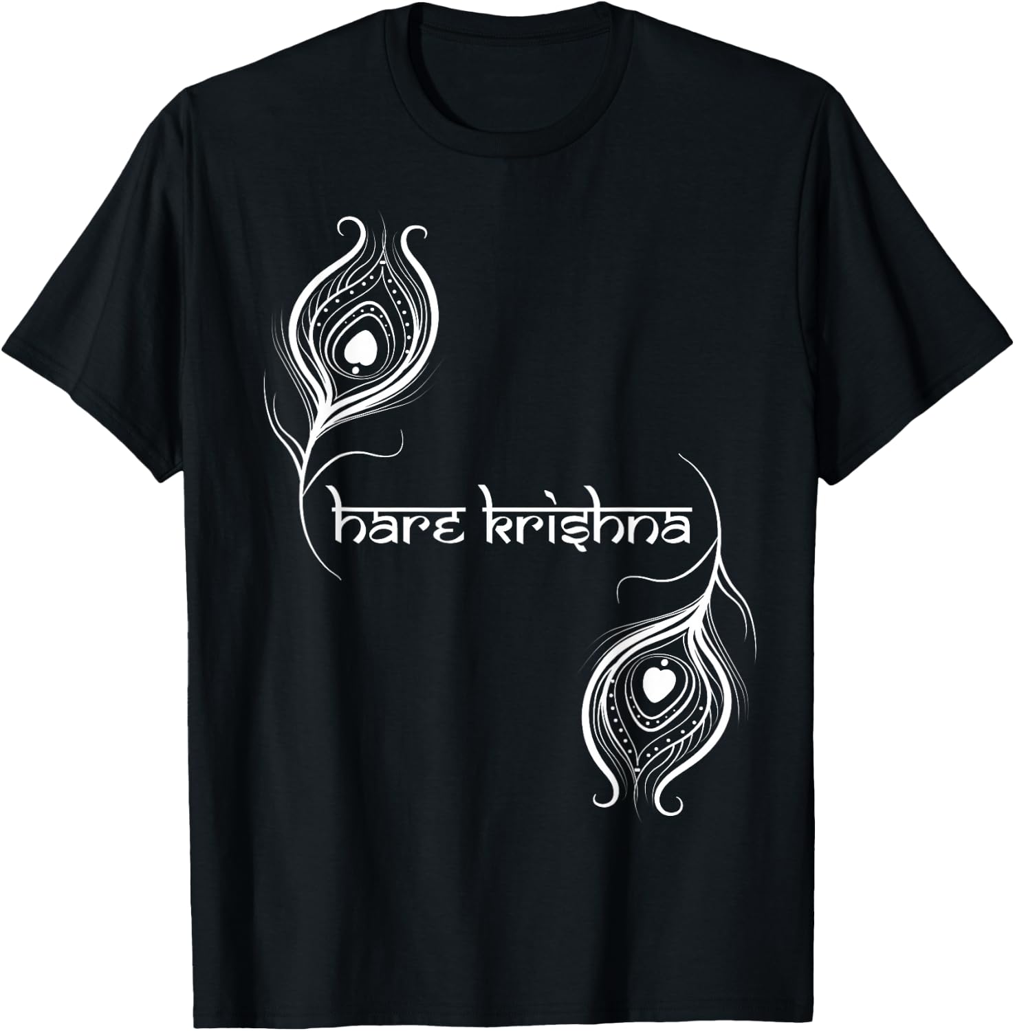 Hare Krishna Krishna Designer T-Shirt - T-Shirt | Black