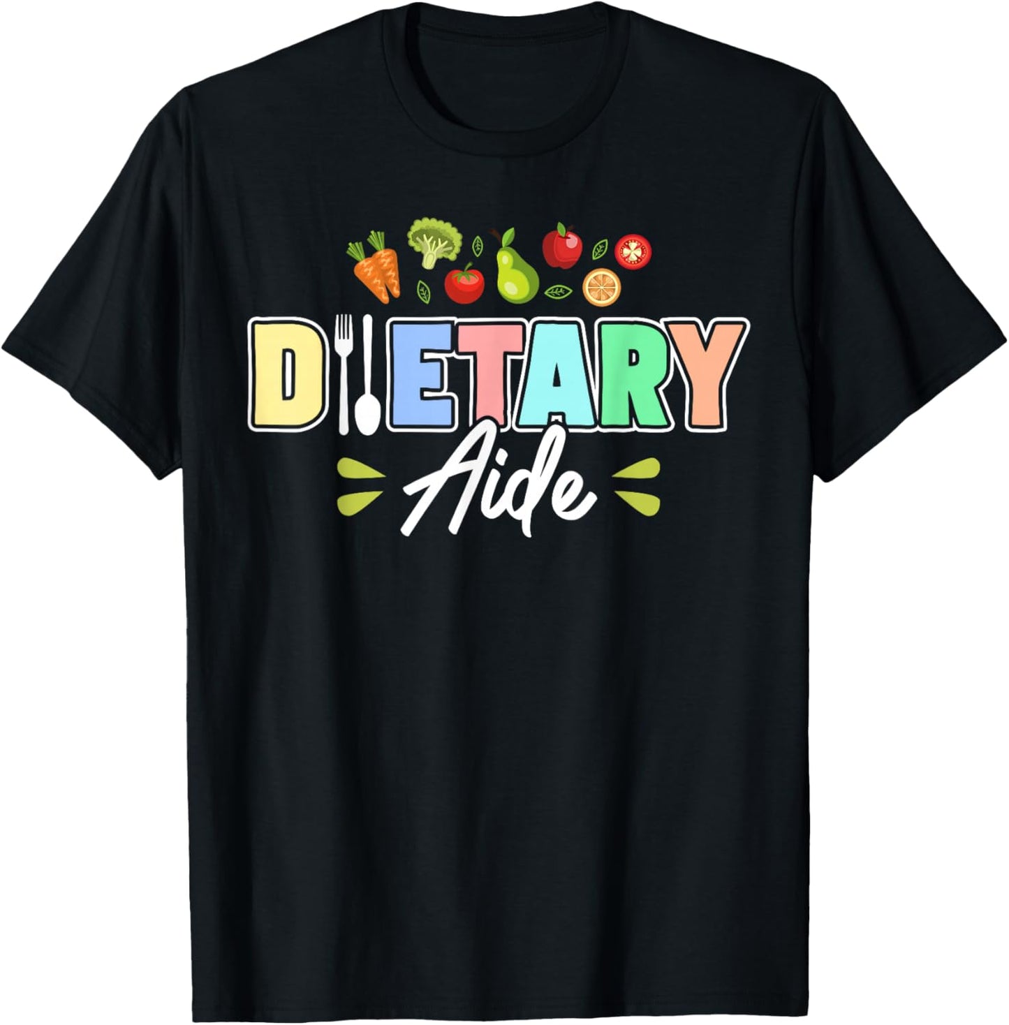 Cute Dietary Aide T-Shirt - T-Shirt | Black