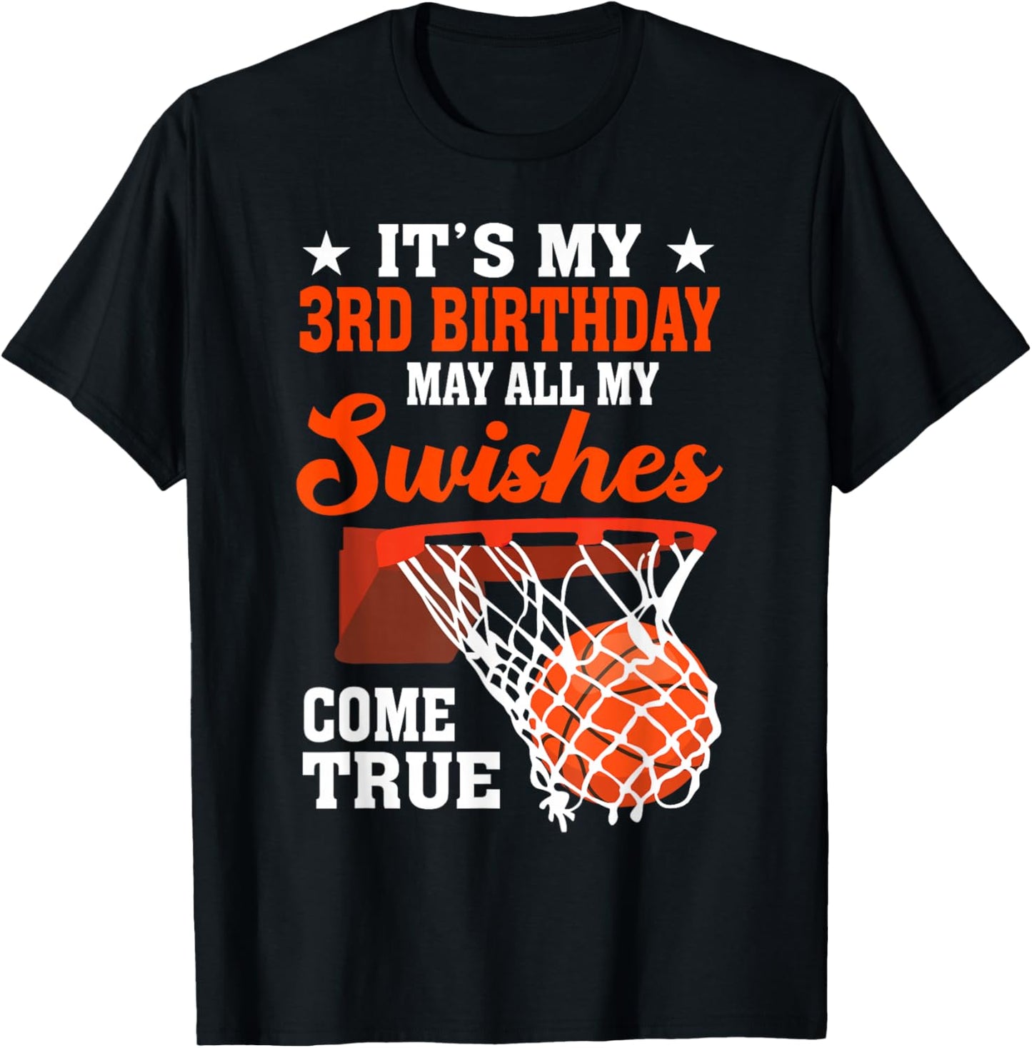 It's My 3rd Birthday Basketball 3 Year Old T-Shirt - T-Shirt | Black