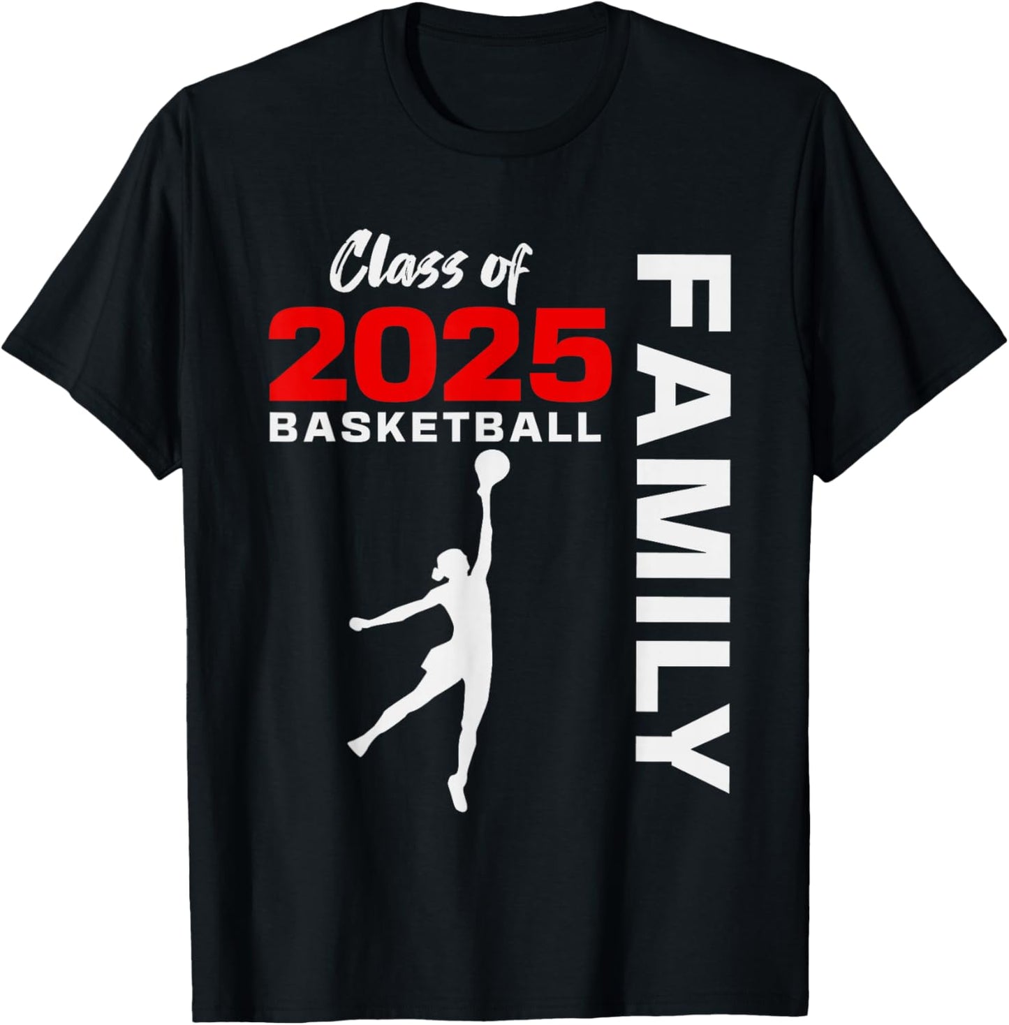Basketball Senior Matching Class of 2025 Senior Basketball T-Shirt - T-Shirt | Black