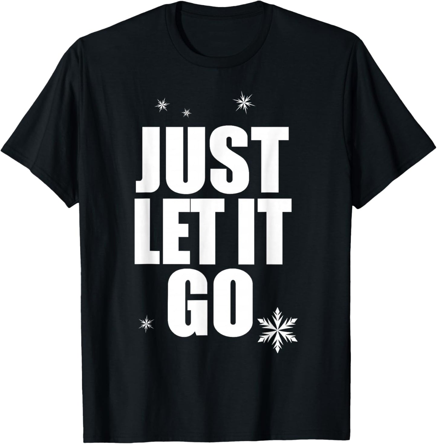 Disney Wreck-It Ralph Frozen Let It Go Bold Text Logo T-Shirt - T-Shirt | Black