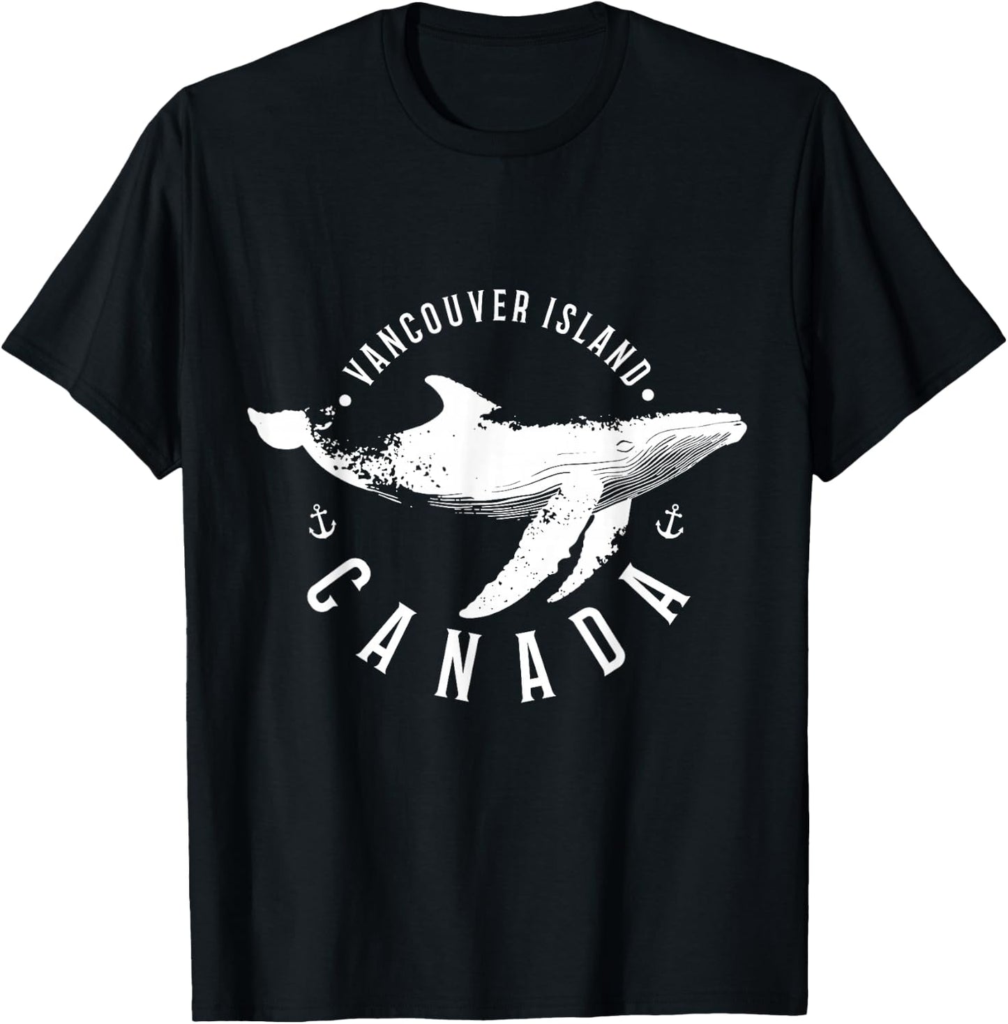 Vancouver Island British Columbia Souvenir Canada Whale T-Shirt - T-Shirt | Black