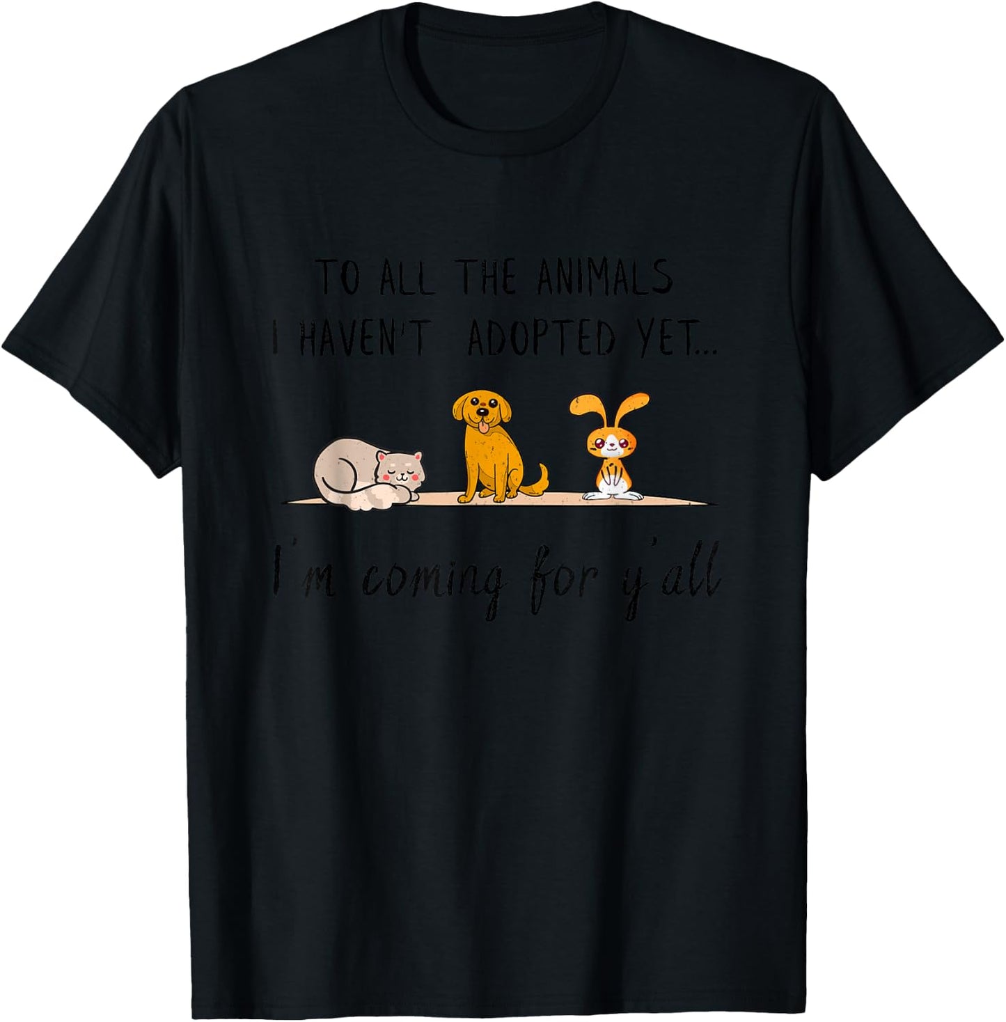 Adopt Animal Rescue T-Shirt - T-Shirt | Black