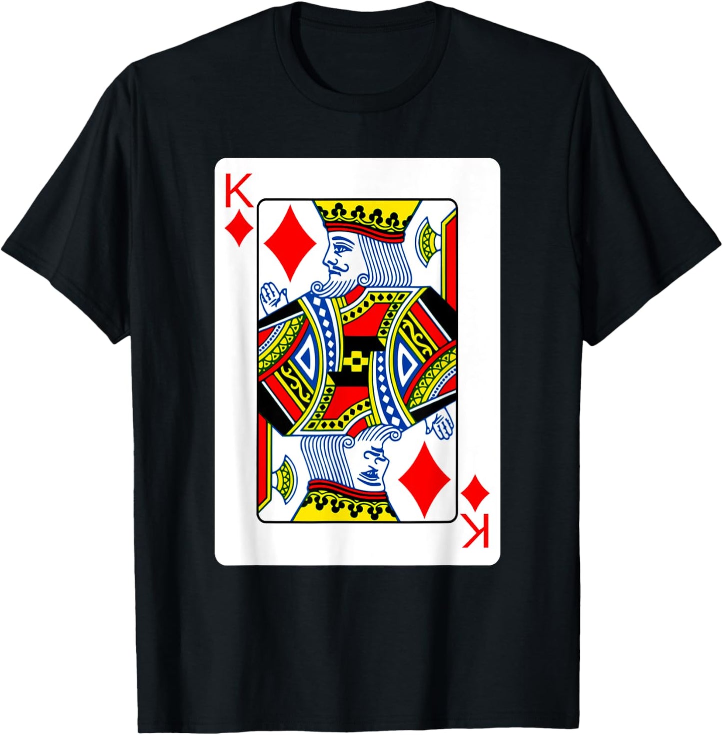 King Of Diamonds Playing Card Group Costume Poker Player T-Shirt - T-Shirt | Black