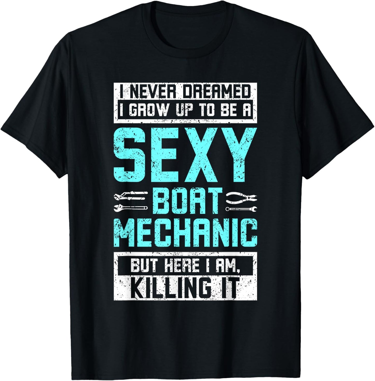 Sexy boat mechanic T-Shirt - T-Shirt | Black
