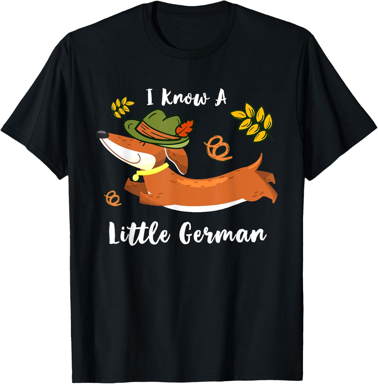 I Know Little German Dachshund Wiener Dog Lover Oktoberfest T-Shirt - T-Shirt | Black