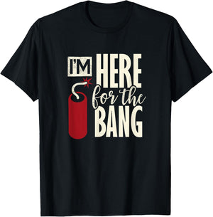 4th of July Fireworks Patriotic here for the bang Women Men T-Shirt - T-Shirt | Black