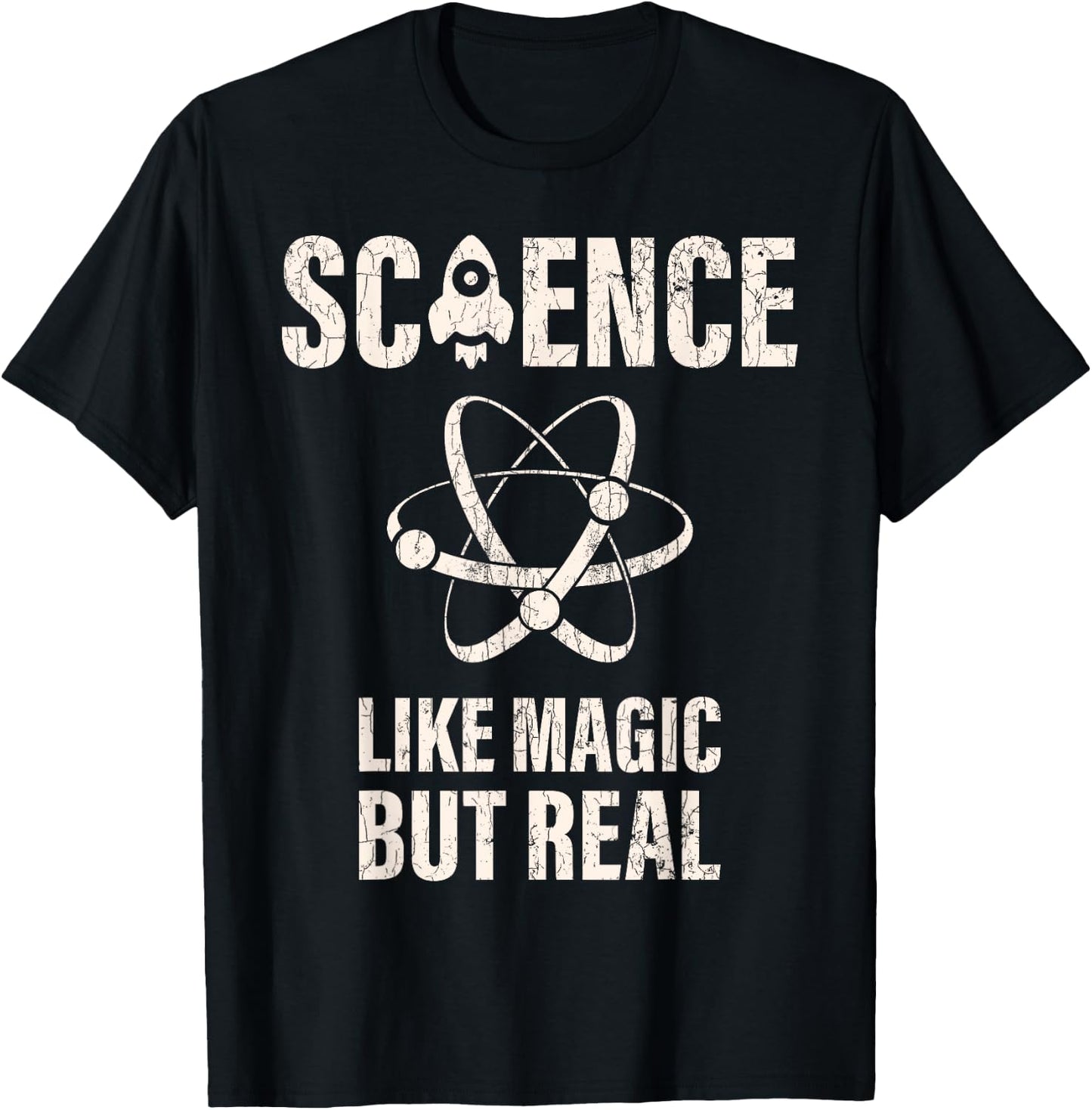 Science Like Magic But Real Scientist Gift Physics T-Shirt - T-Shirt | Black