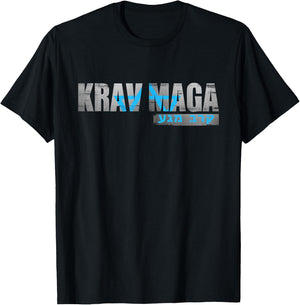 Krav MAGA Israeli Combat System Distressed Vintage T-Shirt - T-Shirt | Black