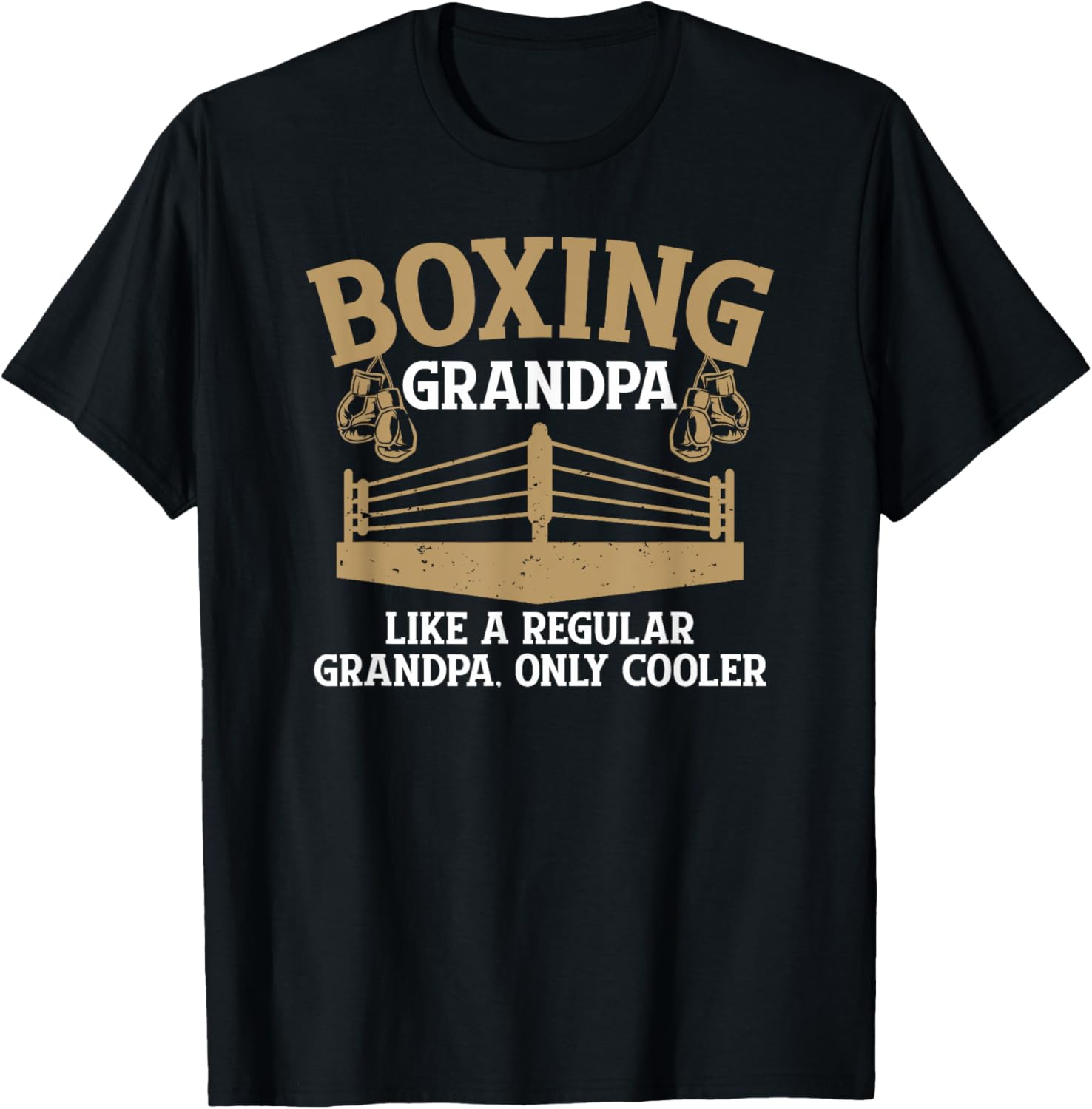 Boxing Grandpa Cool Boxing Grandfather T-Shirt - T-Shirt | Black