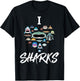 Types Of Sharks Shirt Educational Shark Fun for Kids Boys T-Shirt - T-Shirt | Black