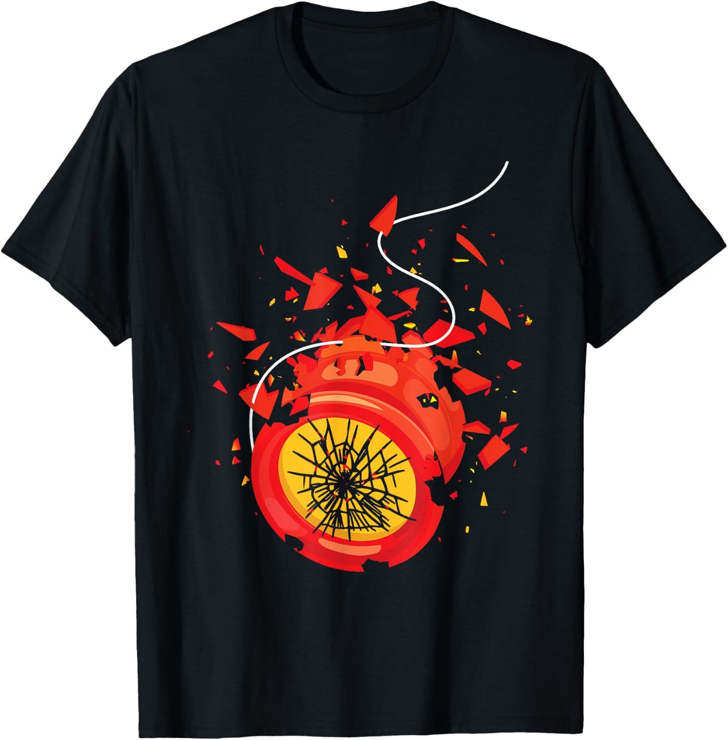Shattered Yoyo - Vintage Classic Pastime 80s Toy Game T-Shirt - T-Shirt | Black