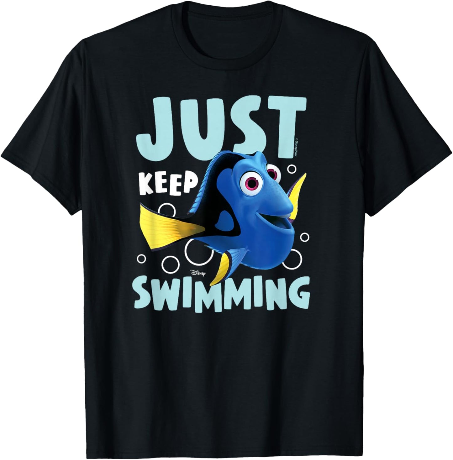Finding Nemo - Dory Just Keep Swimming T-Shirt - T-Shirt | Black