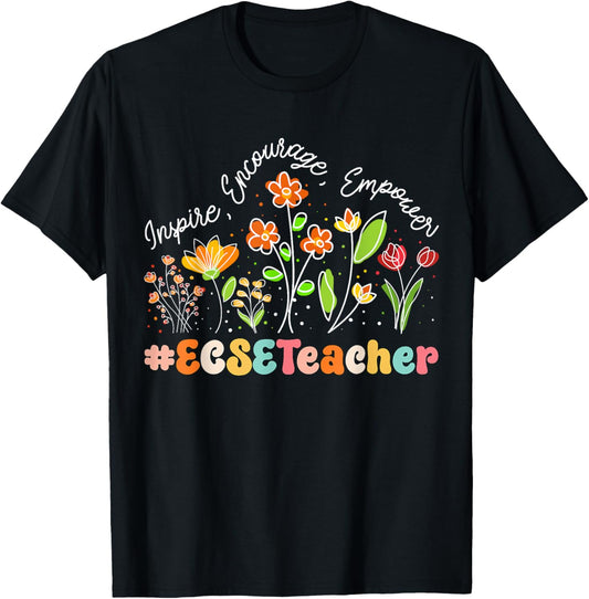 ECSE Teacher Appreciation Week Teacher Back to School T-Shirt - T-Shirt | Black
