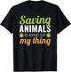 Save Animals Zoo Zookeeper Study Zoology Wildlife Lover Gift T-Shirt - T-Shirt | Black