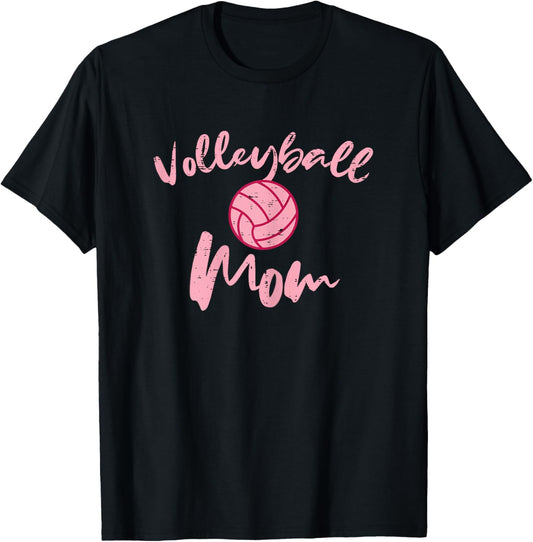 Volleyball Mom Cute Mothers Day Sports Mama Mommy Women T-Shirt - T-Shirt | Black