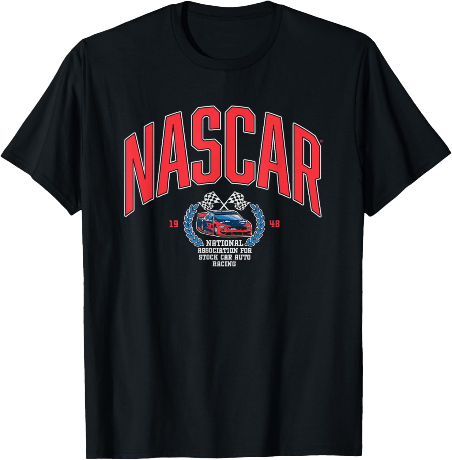 NASCAR 1948 National Association for Stock Car Auto Racing T-Shirt - T-Shirt | Black