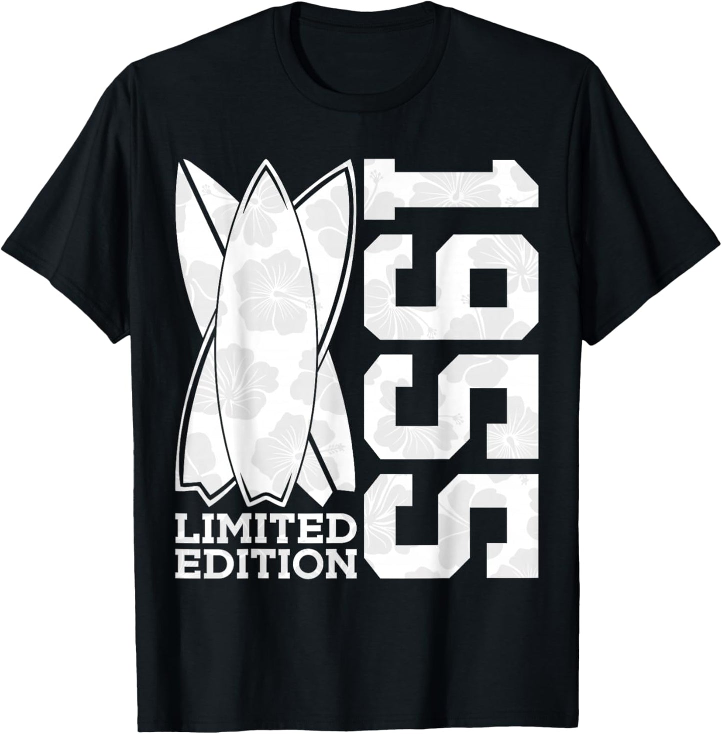Surfboard Limited Edition 1955 Surfer 70th Birthday Surfing T-Shirt - T-Shirt | Black