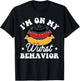 Wurst Behavior - Funny German Oktoberfest Pun T-Shirt - T-Shirt | Black