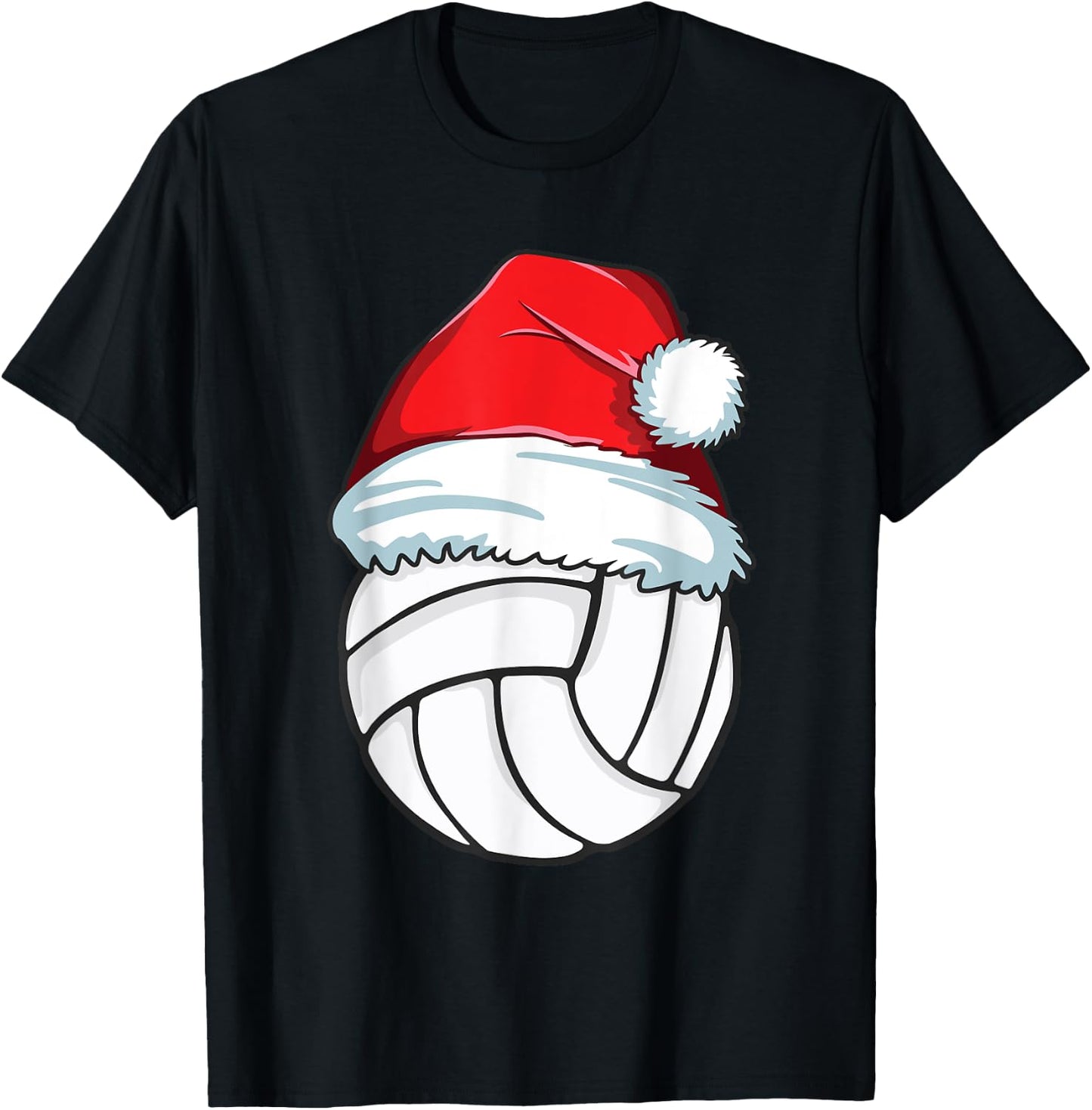 Ugly Christmas Volleyball Santa Pajama T-Shirt - T-Shirt | Black