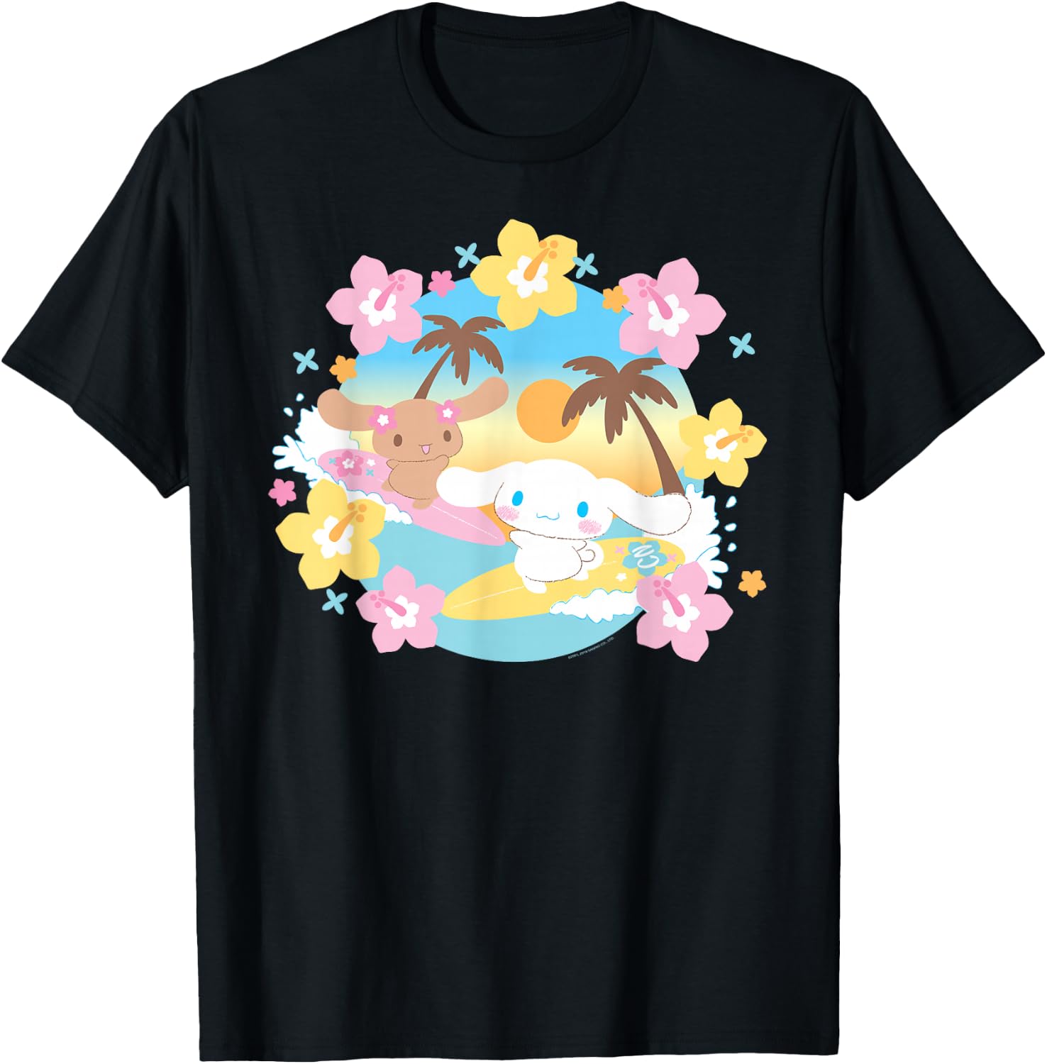 Cinnanoroll Surfing T-Shirt - T-Shirt | Black