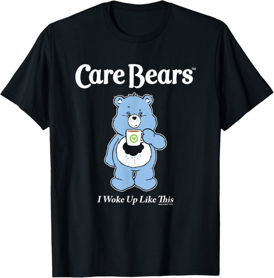 Care Bears Grumpy Bear I Woke Up Like This Big Chest Poster T-Shirt - T-Shirt | Black