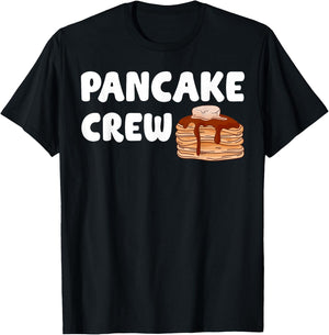 Pancake Crew Funny Pancake Lover Pancake Christmas Pajama T-Shirt - T-Shirt | Black