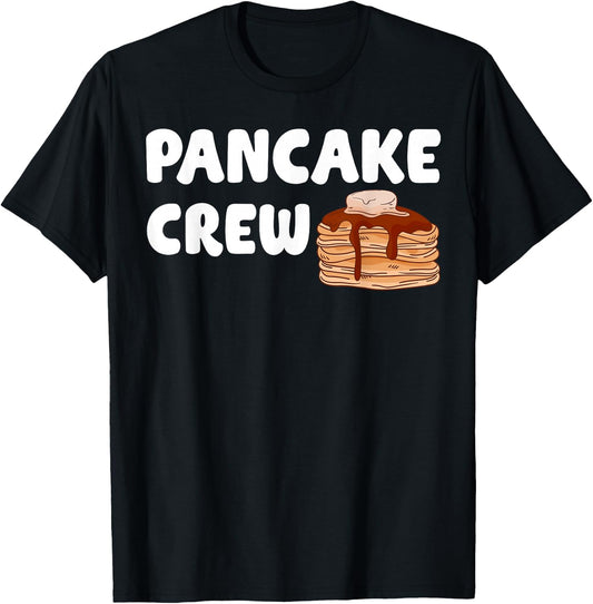 Pancake Crew Funny Pancake Lover Pancake Christmas Pajama T-Shirt - T-Shirt | Black