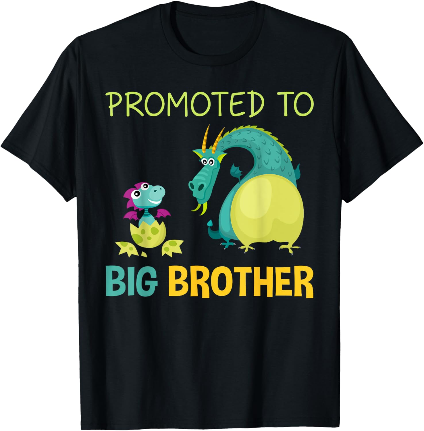 Promoted To Big Brother Shirt Dragon T-Shirt - T-Shirt | Black