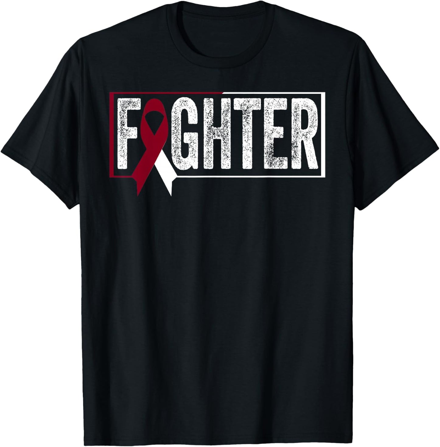 Throat Cancer Shirt Oral Head Neck Cancer Awareness Fighter T-Shirt - T-Shirt | Black