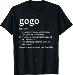 Gogo Definition Funny Mother's Day Grandma T-Shirt - T-Shirt | Black