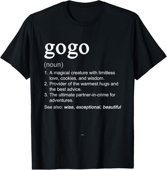Gogo Definition Funny Mother's Day Grandma T-Shirt - T-Shirt | Black