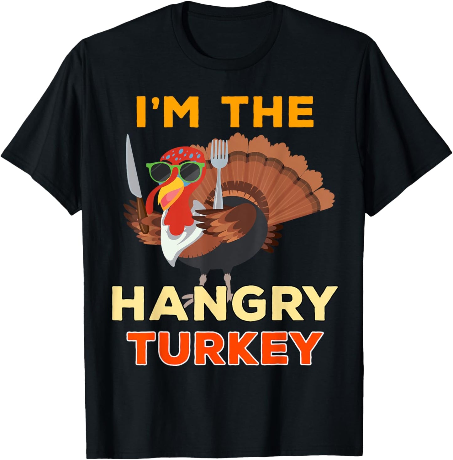 Hangry Turkey for Family Group Matching Thanksgiving Costume T-Shirt - T-Shirt | Black