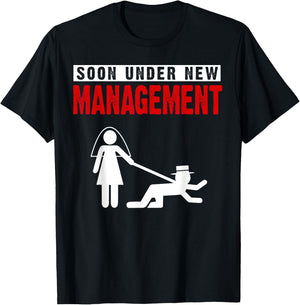 Groom Shirt, Under New Leadership, Stag Night T-Shirt - T-Shirt | Black