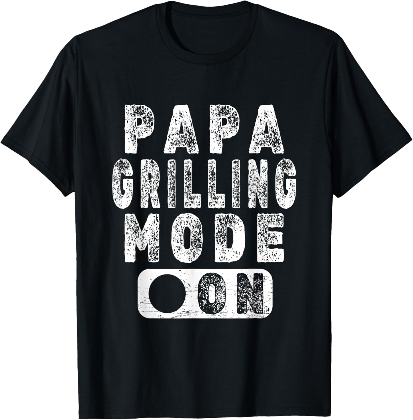Papa Grilling Mode On - Novelty BBQ Grill Lover T-Shirt - T-Shirt | Black