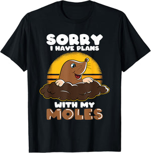 Mole Day Mole Hunter Cute Mole Funny Mole Plans with Mole T-Shirt - T-Shirt | Black