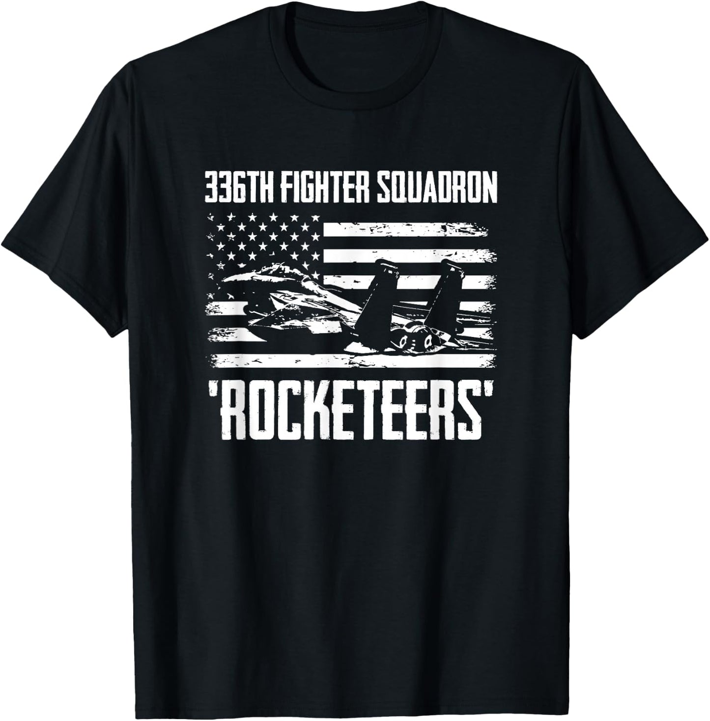 336th Fighter Squadron Rocketeers T-Shirt - T-Shirt | Black