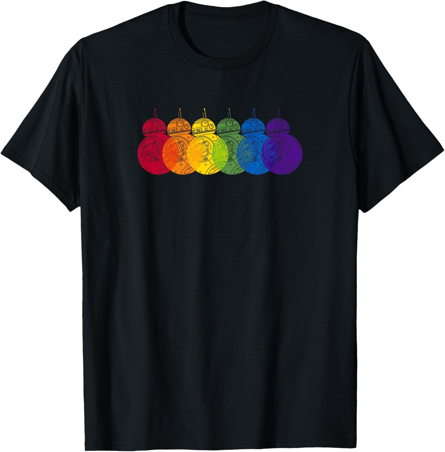 Star Wars BB8 Rainbows Logo T-Shirt - T-Shirt | Black
