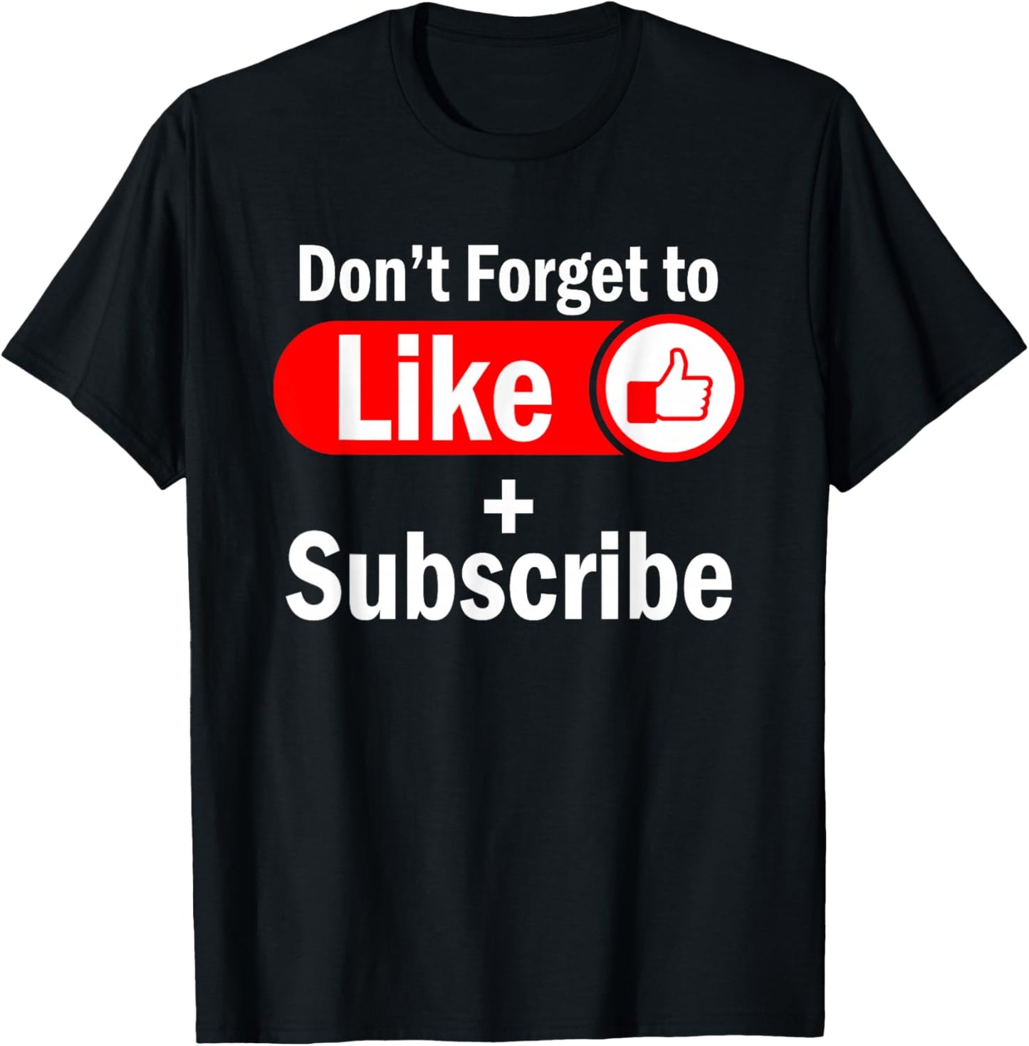 Like and Subscribe Video Live Streaming Vlogging T-Shirt - T-Shirt | Black