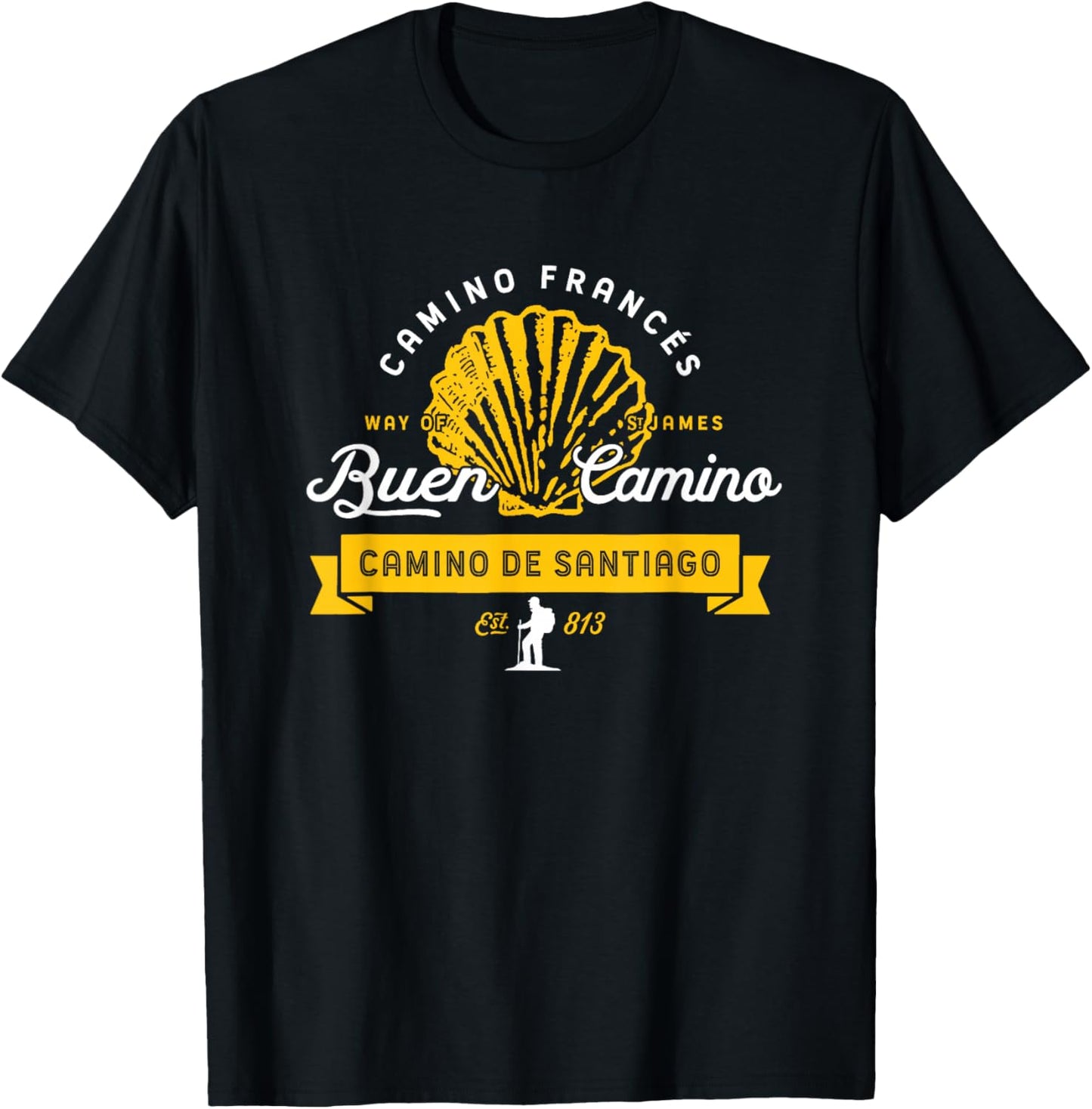 Camino Francés - El Camino de Santiago T-Shirt - T-Shirt | Black