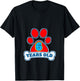 6 Year Old 6th Birthday Paw Themed Party Gift Boys Girls T-Shirt - T-Shirt | Black