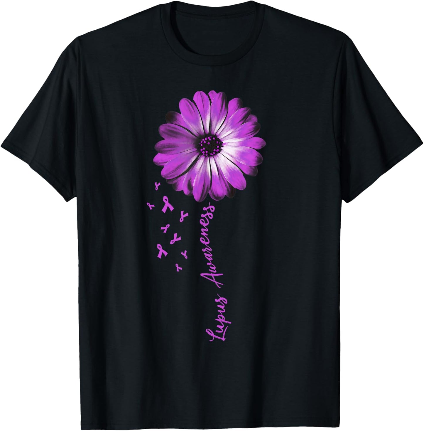 Daisy Flower Lupus Awareness Gifts T-Shirt - T-Shirt | Black
