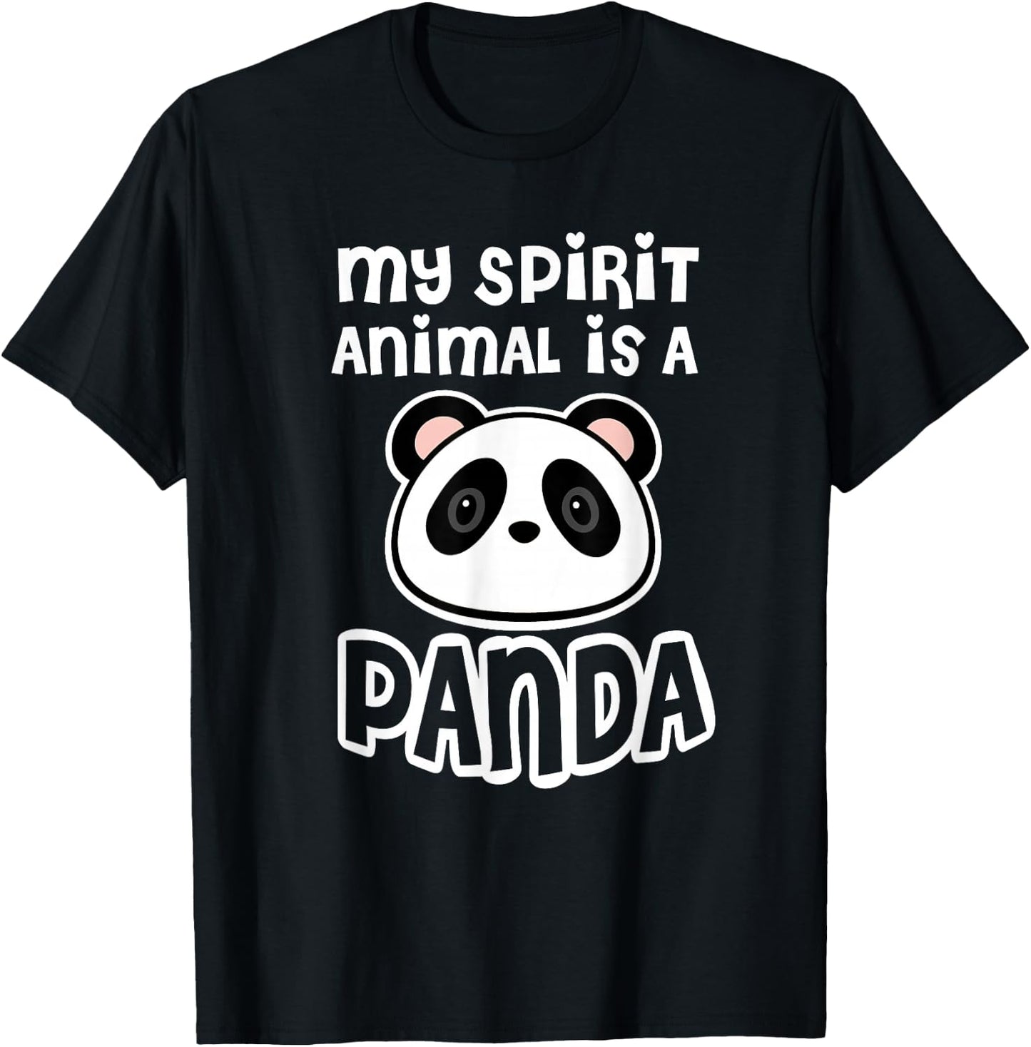 Panda Favourite Animal Cute Panda T-Shirt - T-Shirt | Black