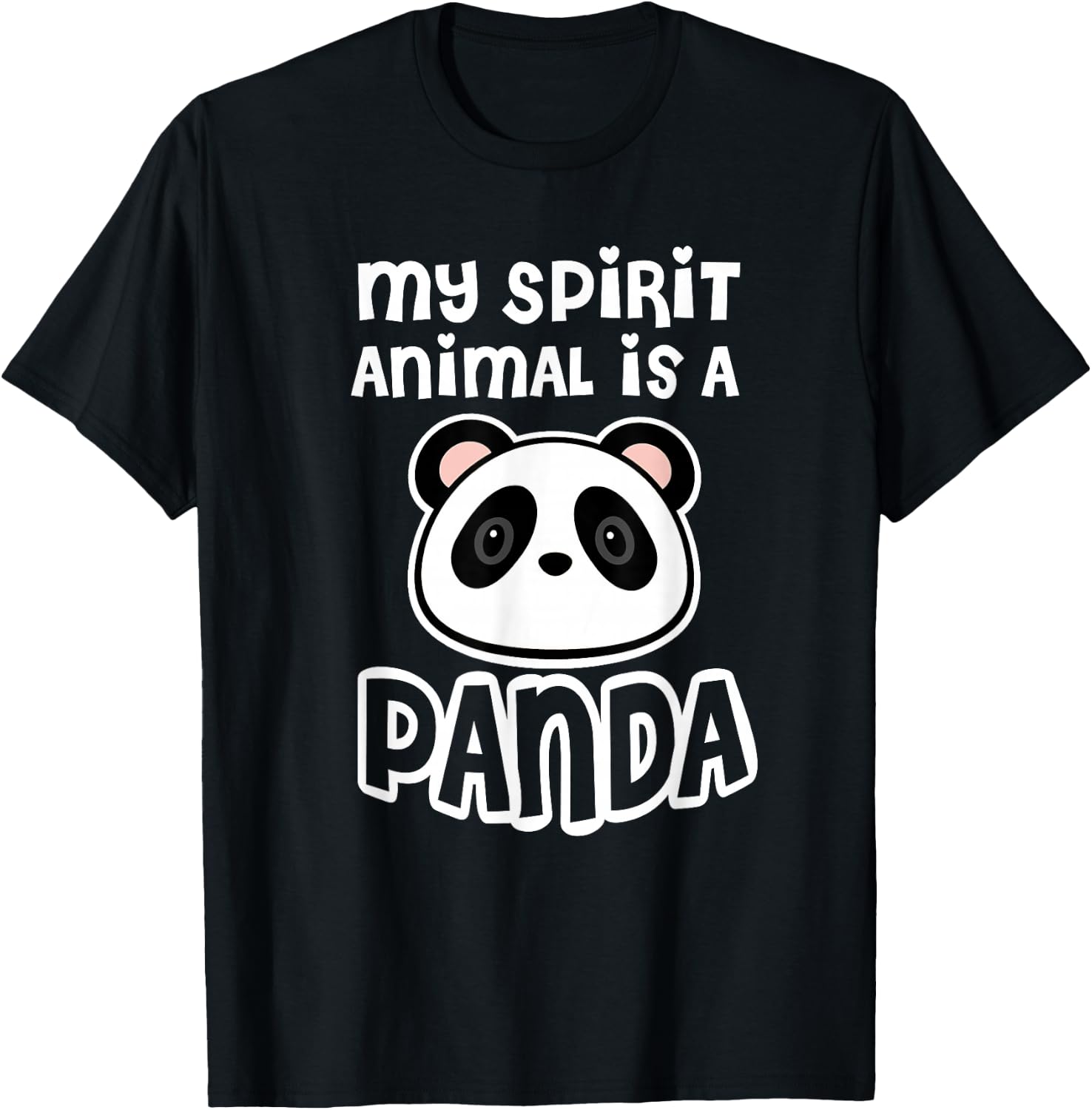 Panda Favourite Animal Cute Panda T-Shirt - T-Shirt | Black
