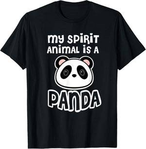 Panda Favourite Animal Cute Panda T-Shirt - T-Shirt | Black