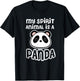 Panda Favourite Animal Cute Panda T-Shirt - T-Shirt | Black
