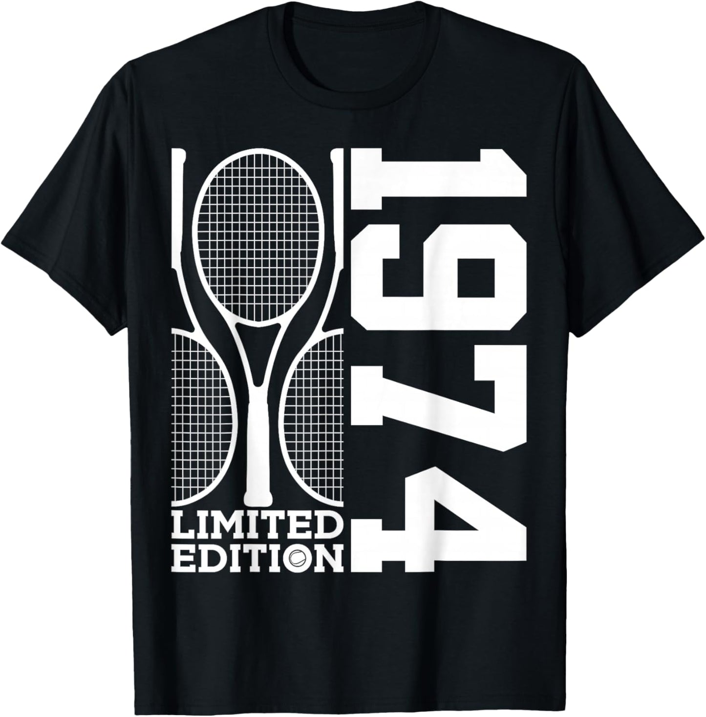 52nd BIRTHDAY TENNIS LIMITED EDITION 1974 T-Shirt - T-Shirt | Black