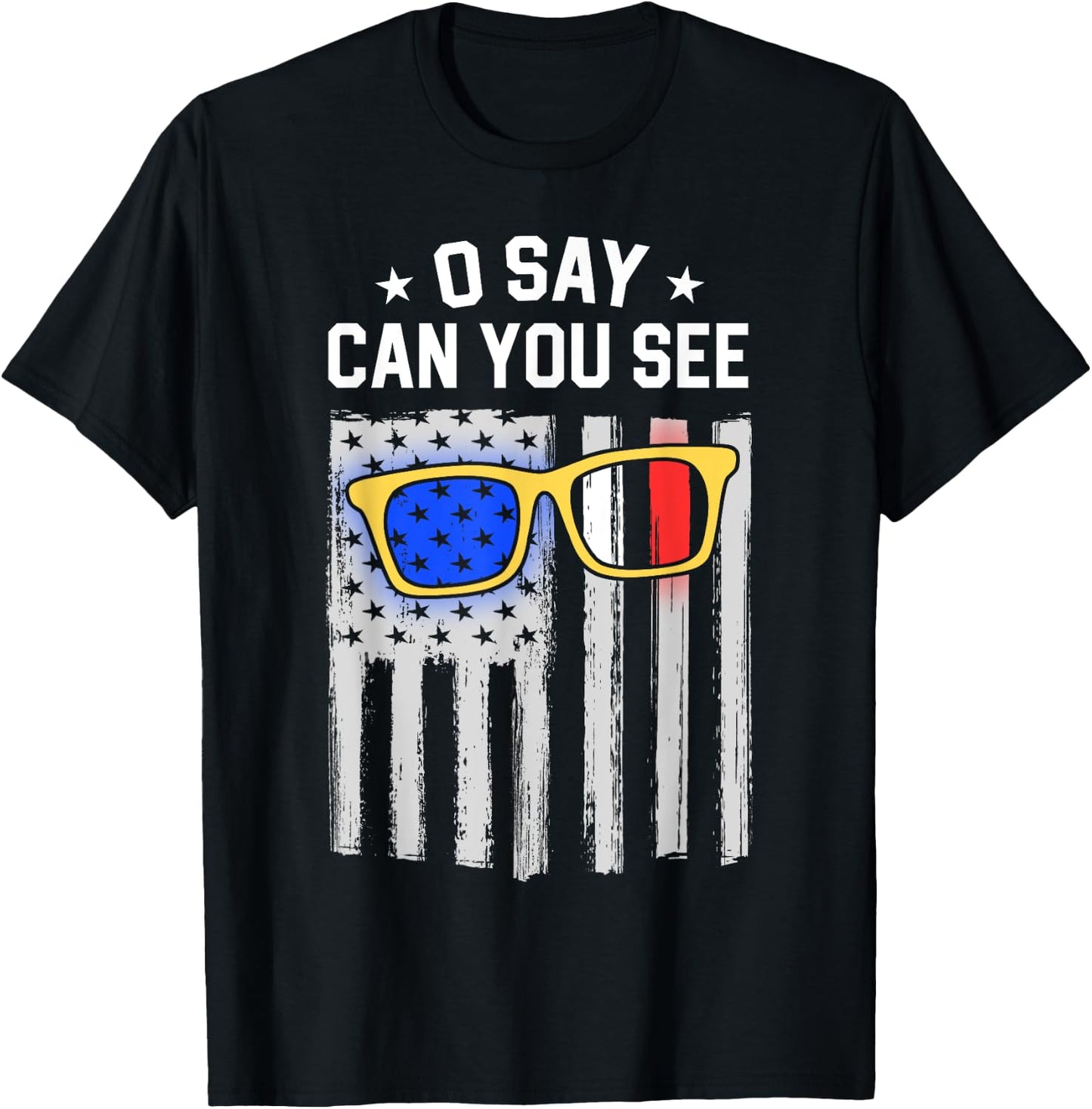 Optician Gift Optometrist Dad Eye Doctor Gift American Flag T-Shirt - T-Shirt | Black