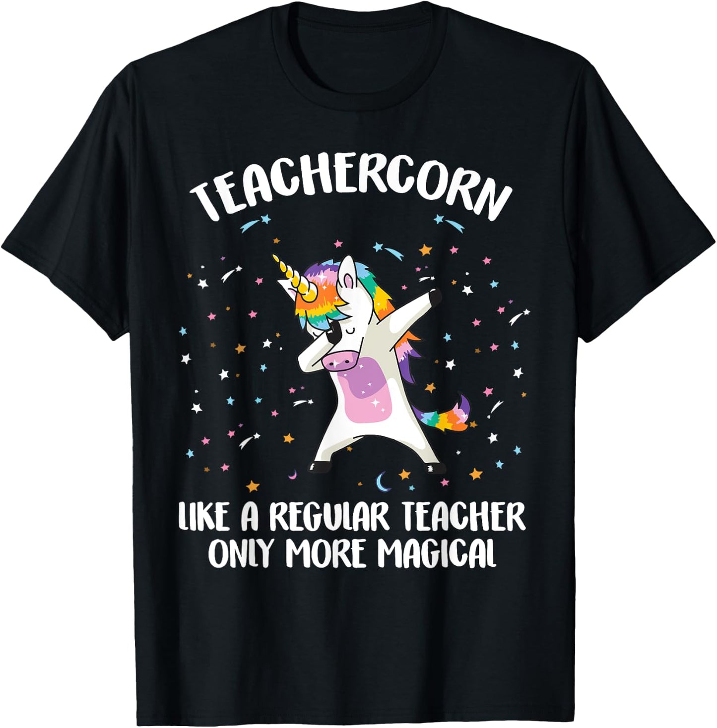 Teachercorn Unicorn Teacher More Magical Gift Back to School Women T-Shirt - T-Shirt | Black